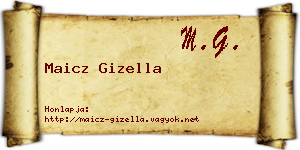 Maicz Gizella névjegykártya